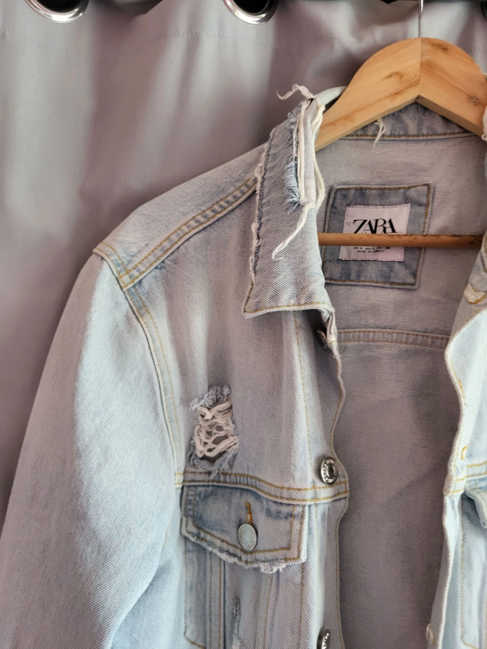 Distressed denim jacket Zara – photo 3